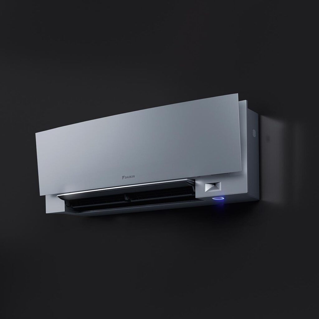 Climatizzatore a parete di design con finitura scura